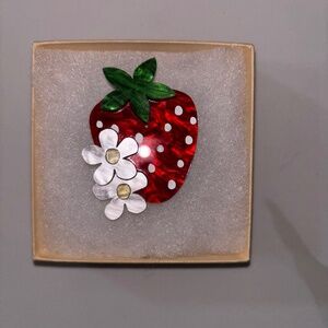Birdie Bananas Strawberry Brooch